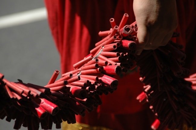 Lion dance crackers